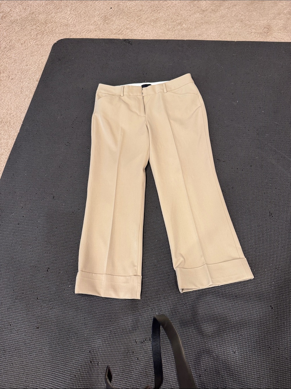 Context Beige Cropped Wide-Leg Trousers